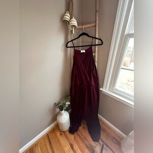 Kaileigh Burgundy Sleeveless Jumpsuit